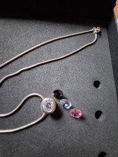 Christ Kette mit auswechselbaren Steinen , gebraucht gut bis sehr gut 925 Silber