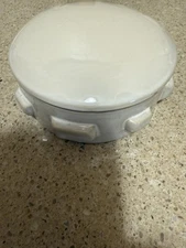 Nate Berkus Ceramic Trinket Dish Storage 2" Deep Off White Decor