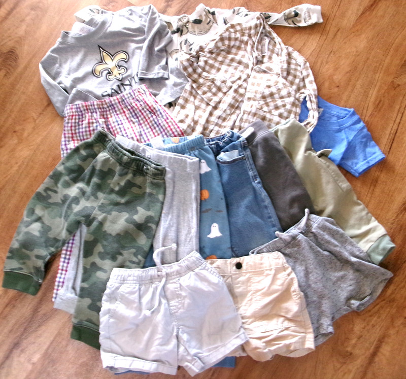 Lot of 14 Pants,Joggers,Shorts,Tees.Shirts-18M-2T