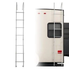 113" Rear Exterior Straight Ladder For RV- Powder Coated Aluminum #139.21 LA-401
