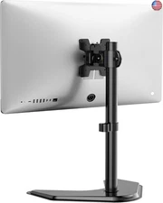 WALI Single Monitor Stand for 13-32 Inch Computer Screens, Freestanding Single