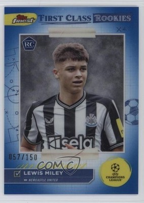 2023 Topps Finest UEFA Club Competitions Blue Refractor /150 Lewis Miley RC 04uh