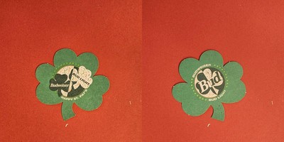 Bud Budweiser Kleeblatt Brauerei Bierdeckel Bier