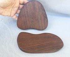 Natural Walnut Wood Display Base Platform Tung Oil 7.5x3 & 6x5 Lot 2 Free-Form