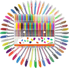 Coloured Gel Pens, Gel Pens Set, Including Metallic, Pastel Colours, Neon, Glitt