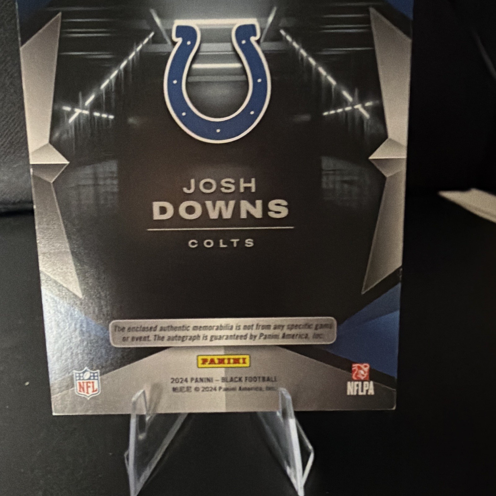 2024 Panini Black Josh Downs Capstone Quad Patch Auto NFL Shield Nike Swoosh /10 view 6