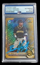 Rosman Verdugo Signed 2022 Bowman Chrome Gold Mojo Refractor /50 Autographed