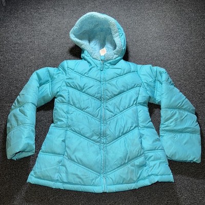 Faded Glory Girls Size Small Blue Puffer Jacket Thick Winter