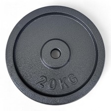 Disco Ghisa Nero 20 Kg Foro ø28mm Per Bilanciere Manubri Palestra Home Fitness