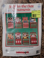Dimensions, Christmas Cross Stitch Kits/Appliqued Felt, Set of 6
