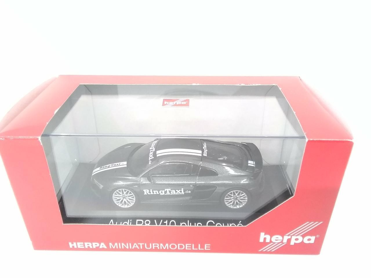 Audi R8 II V10 Plus miniature 1:43 voiture de sport grise Herpa Coupe Typ 4S