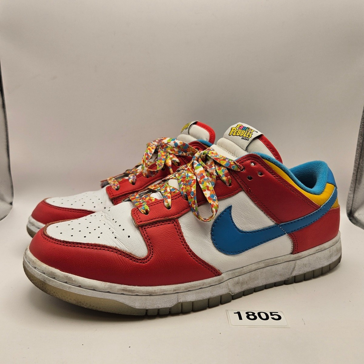 Size 10.5 - Nike Dunk Low x LeBron James x Fruity Pebbles Red for