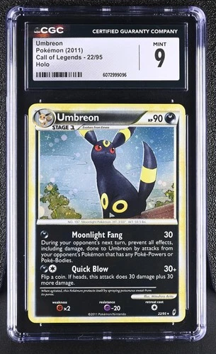 CGC 9 MINT Umbreon 2011 Call of Legends 22/95 Holo Pokemon Card