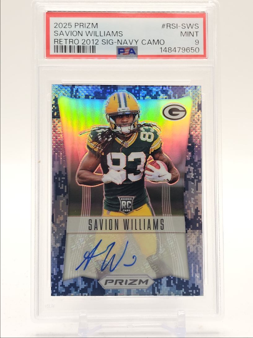 Savion Williams Panini Prizm Retro 2012 Signatures #RSISWS Navy Camo