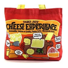 Trader Joe's Bag Tote Canvas NEW Cheese Adventures Shopping Heavy Duty & Large