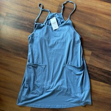 ATHIMILE Blue Pocket Dress Tank Top Casual Lounge L