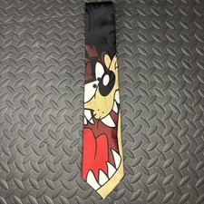 Vintage Looney Tunes Mania Taz Tie Mens One Size Multicolor Novelty 90s Cartoon