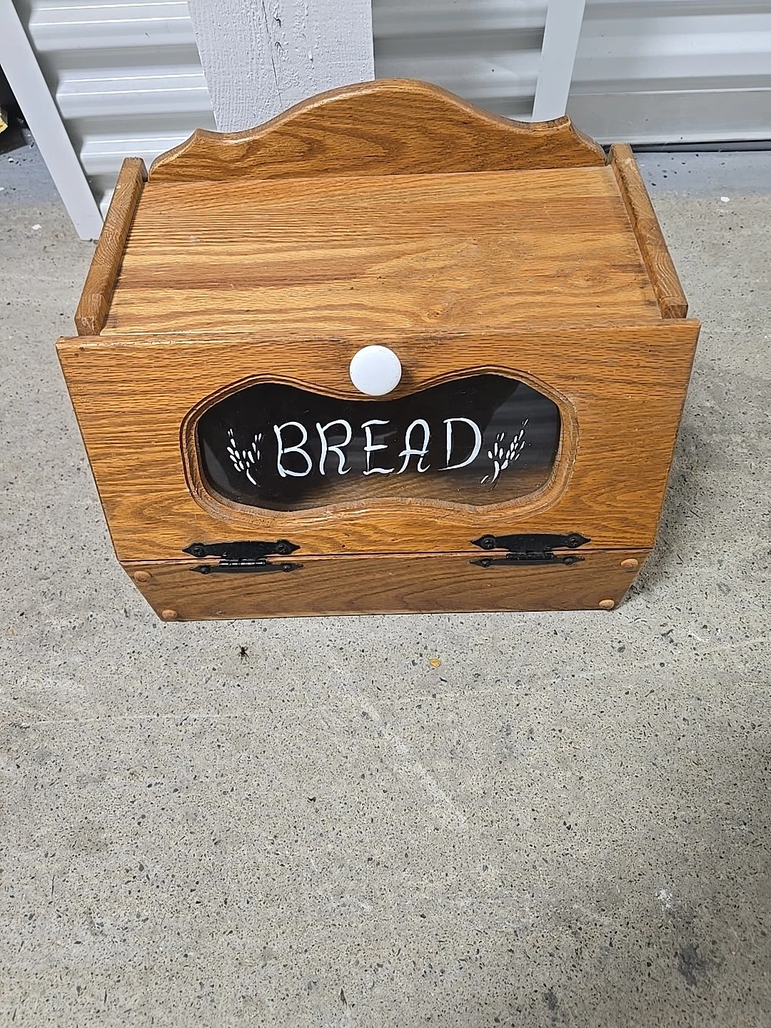 Vintage Wood Bread Box Stencil Glass Face Farmhouse Cottage Decor Nice
Opens in a new window or tab