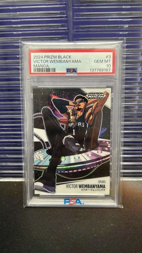 2024 panini prizm black victor wembanyama manga psa 10