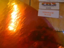 Dichroic Glass:CBS 96 COE Salmon on Flat Thin Black - 3"Sq