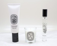 Diptyque Fragrance Gift Set - 1 Candle - 1 Eau De Toilette - 1 Creme de Parfum