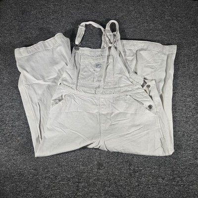Levis Overalls Womens Large White Cotton Bib Painter Construction Workwear Pants