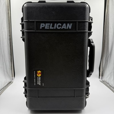 Pelican 1510 Hard Case Black Rolling Camera Wheeled Foam Padded Water Resistant