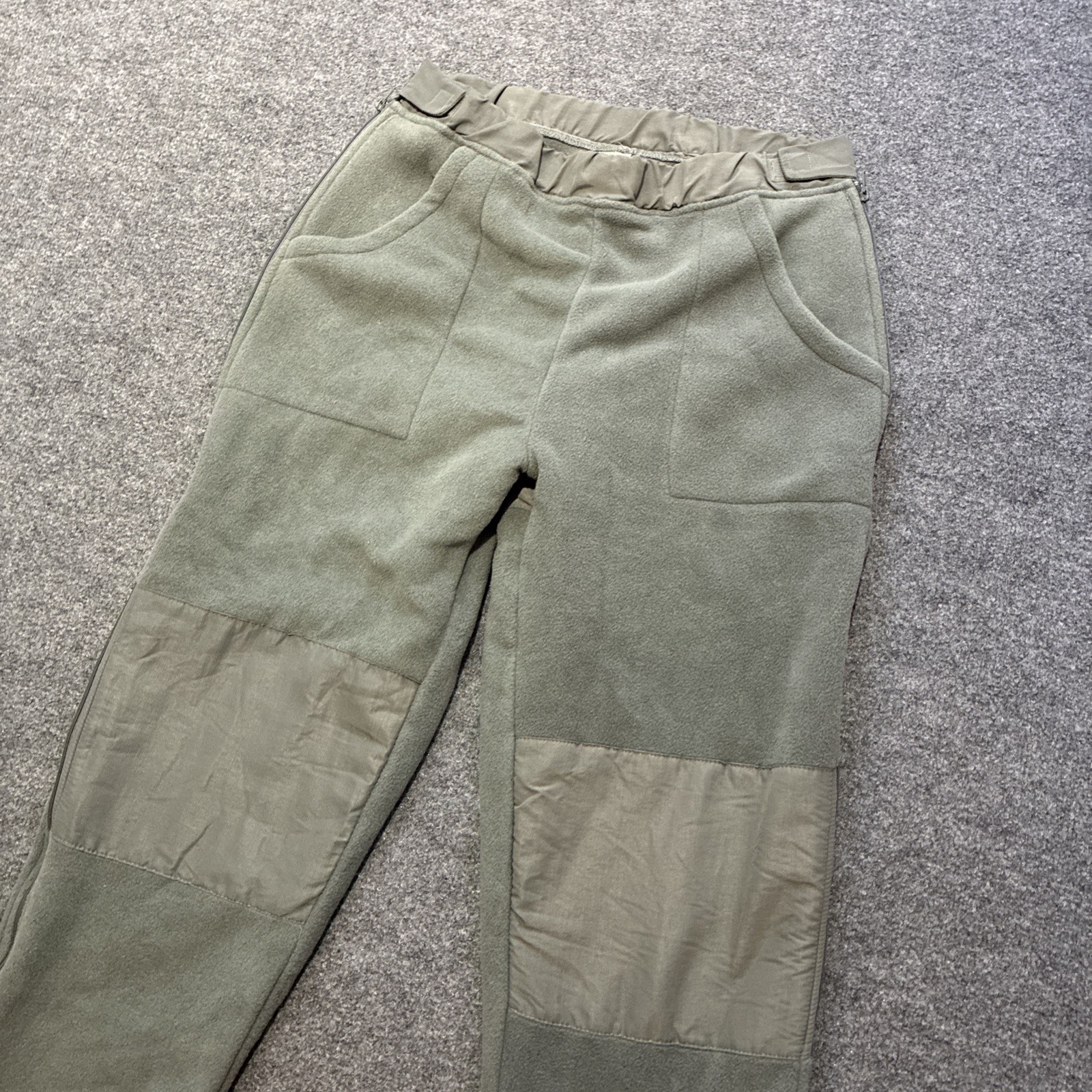 US Military Pants Mens Large Foliage Green RGBI Cold Weather Fleece Zip USA