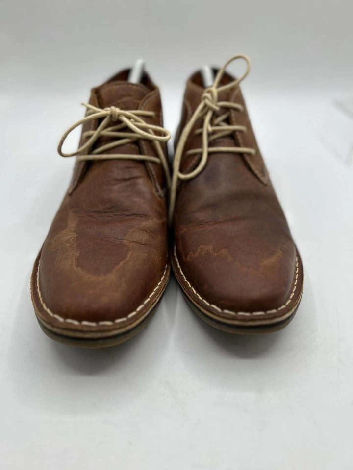 Zapatos informales Steve Madden Heston 217 Chukka para hombre talla 10 cuero tostado con cordones Foto 2 de 4