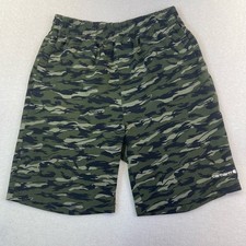 Carhartt Boys Green Camouflage Ripstop Elastic Waist Shorts Size 14-16