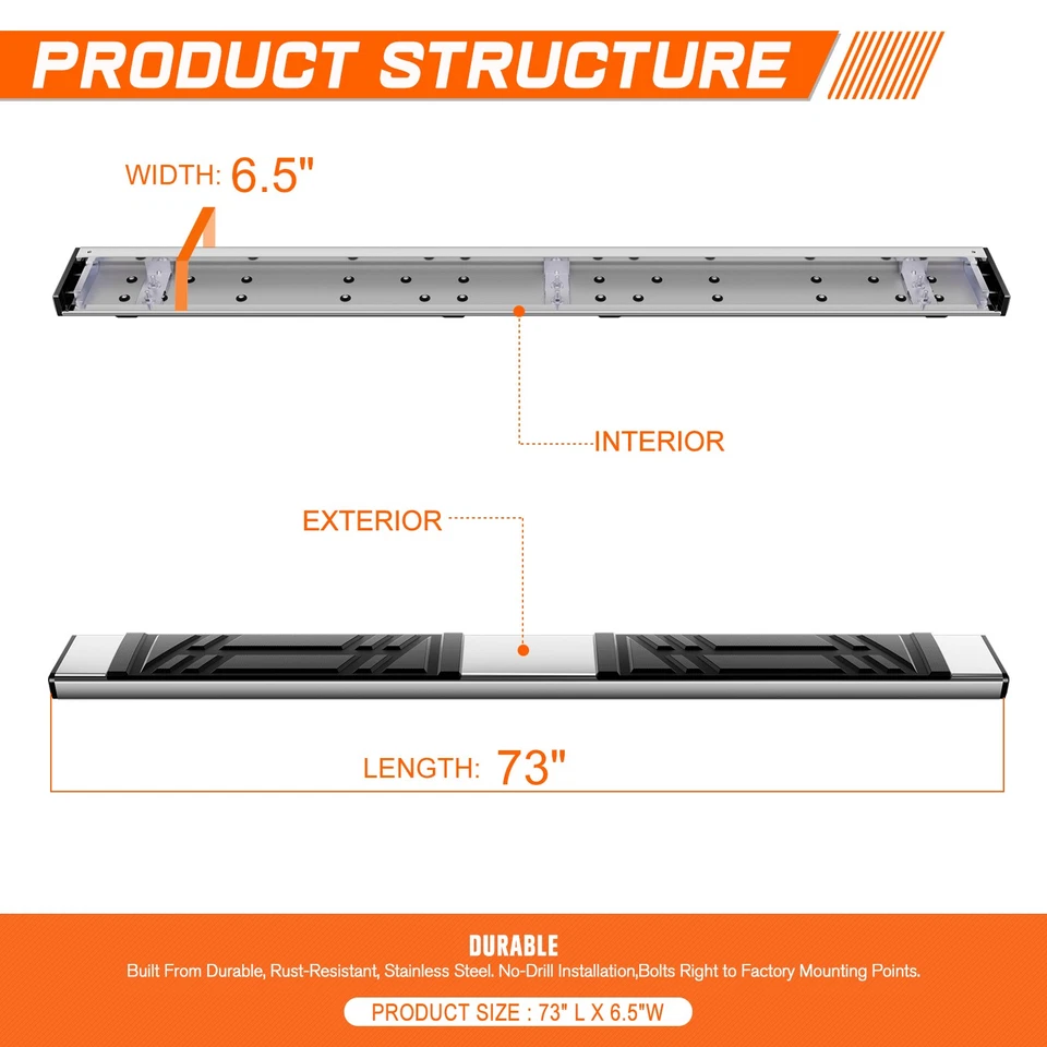 Para 05-10 Lexus RX330 RX350 RX400h RX450h 6.5" estriberas barra Nerf escalón lateral Foto 4 de 4