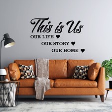 Wall Sticker This is Us Quote Décor Vinyl Home Decal Art Graphic Design DIY
