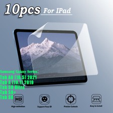 10Pcs Tablet Screen HD clear Protector Film For Samsung Galaxy Series
