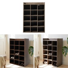 5 Tiers 3 Rows Cube Shoe Rack Shoes Storage Cabinet Wooden Stand Cupboard Unit 