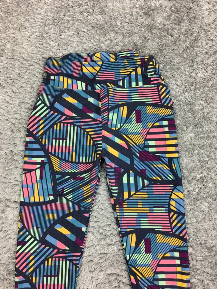 Leggings Lularoe para mujer talla única azul diseño abstracto ajustados elásticos Foto 2 de 4
