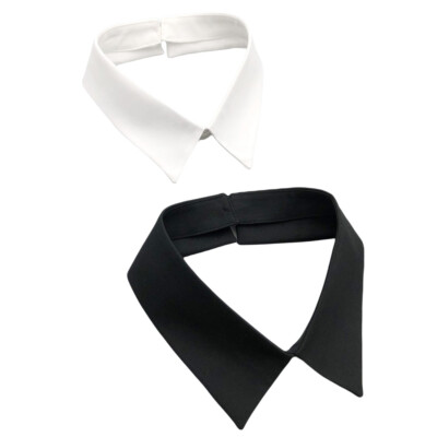 fake dress shirt collar Women Fake Neck Collar Lapel Shirt Detachable Choker Black/White