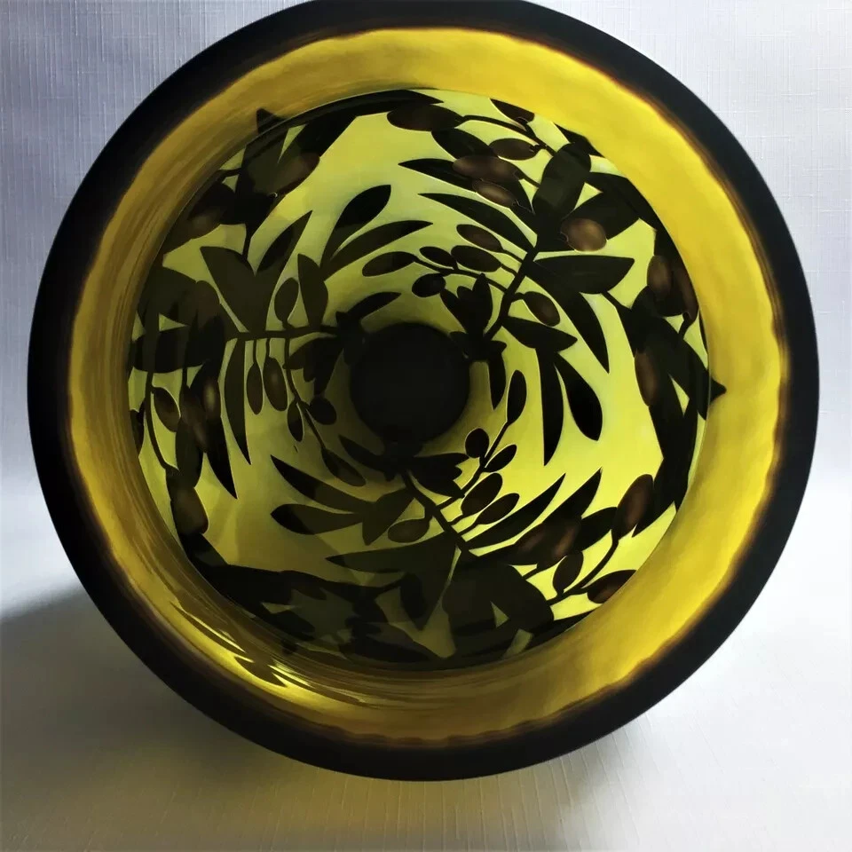 Ajka Crystal Cameo Vase