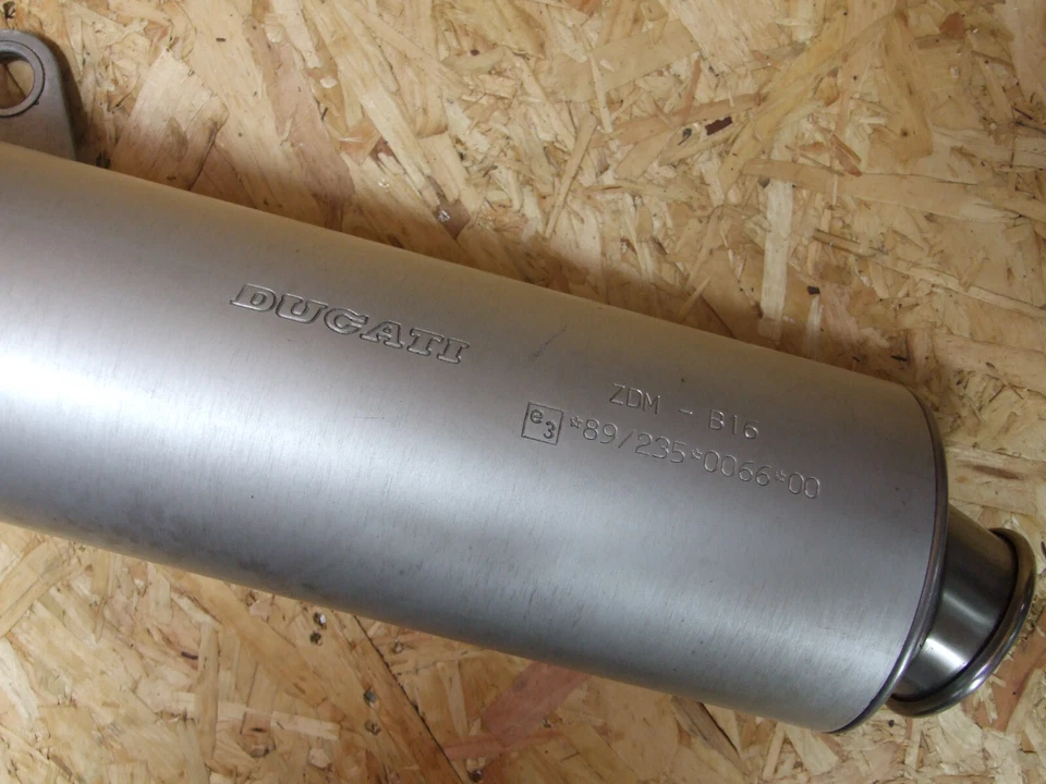 Ducati ST2 ST4 left exhaust silencer end can OEM 574.1.046.2A #003 - Image 3 of 4