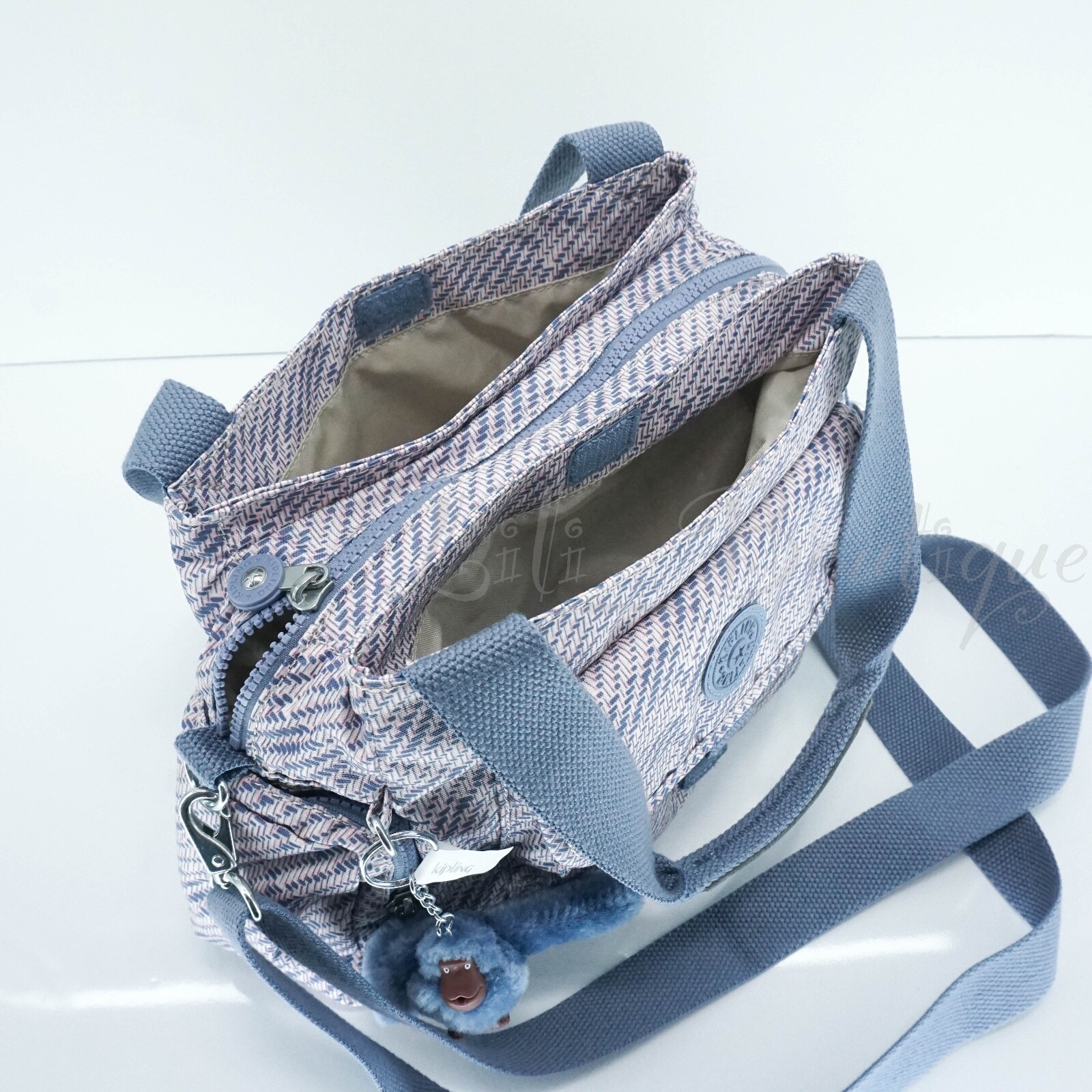 NWT Kipling HB7680 Felix L Large Handbag Crossbody Polyester Eternal Tweed Multi image 5