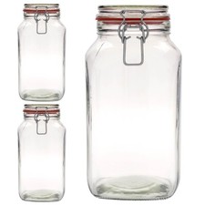 3er Set 2590ml Drahtbügelgläser, Vorratsgl�...