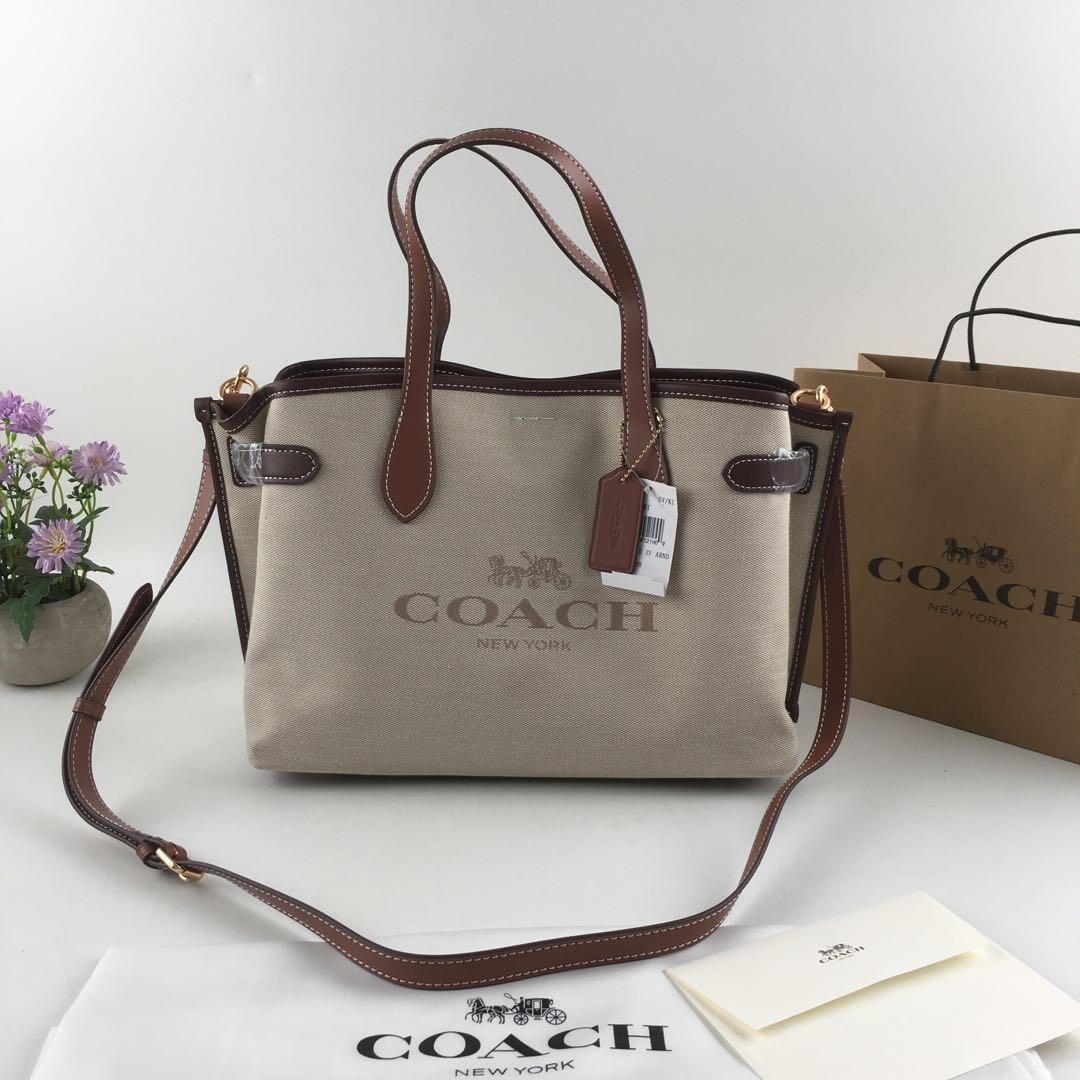 超美品 COACH コーチトートバッグ HANNA CARRYALL アイボリー 新品 コーチ COACH トートバッグ HANNA CARRYALL アイボリー 【公式通販】
