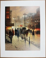 Gerald Harvey Unsigned "Portly Porter" Large Lithograph Open Edition 39"X31"