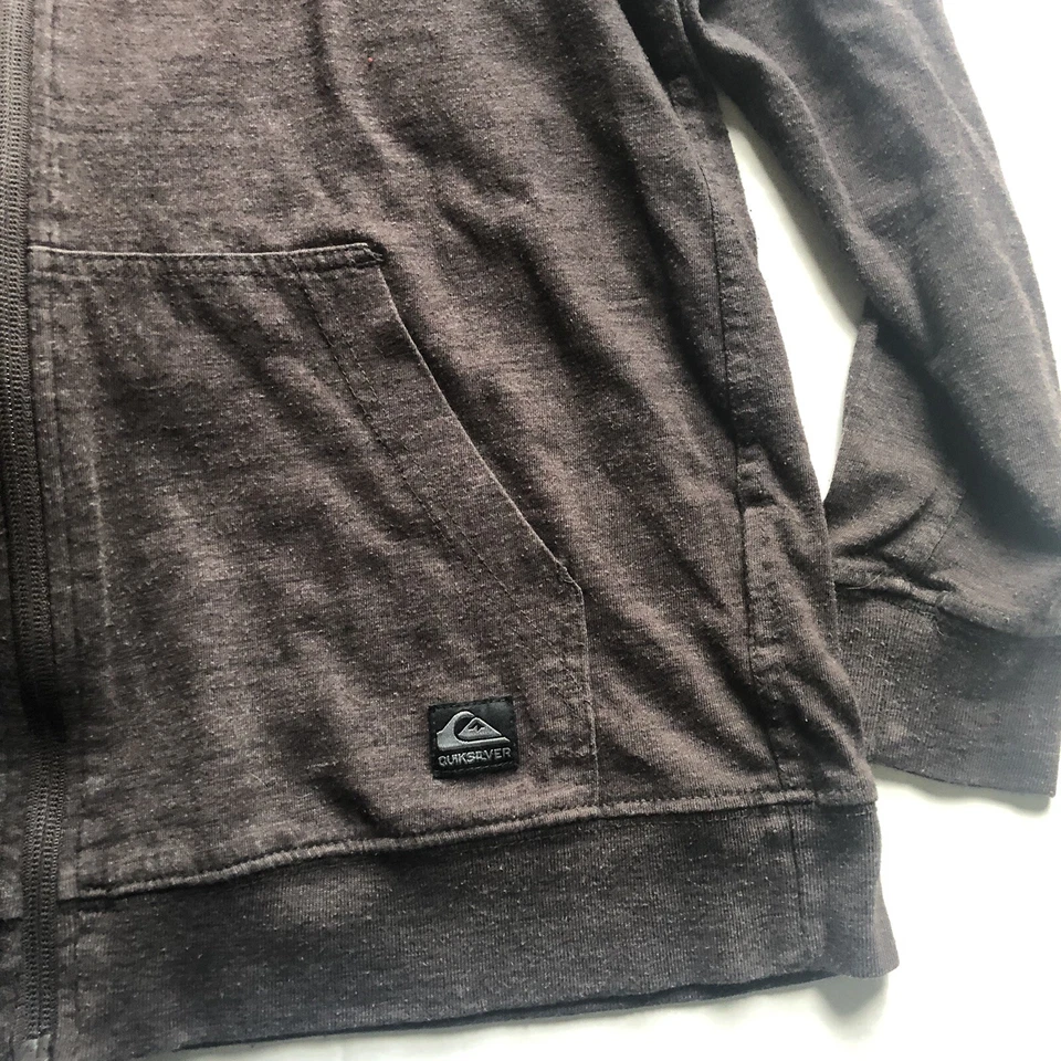 Sudadera con capucha Quicksilver marrón cremallera completa niños talla M A2003 Foto 2 de 4