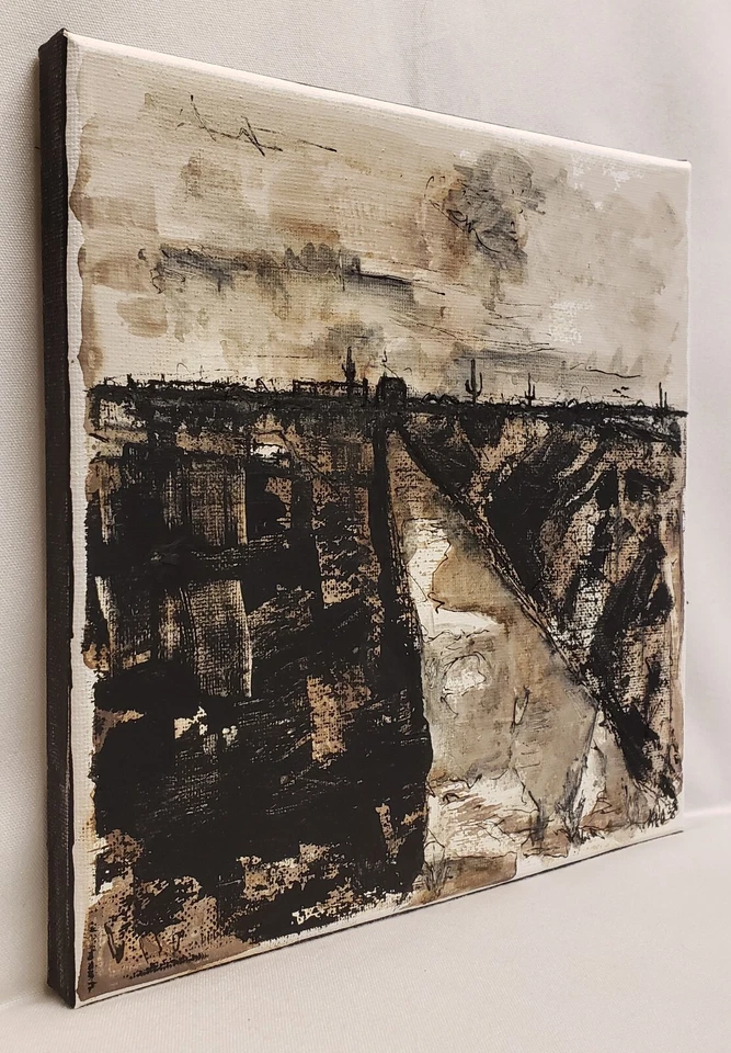 Pintura de paisagem mínima moderna abstrata original No.647 por K.A.Davis  - Imagem 2 de 4