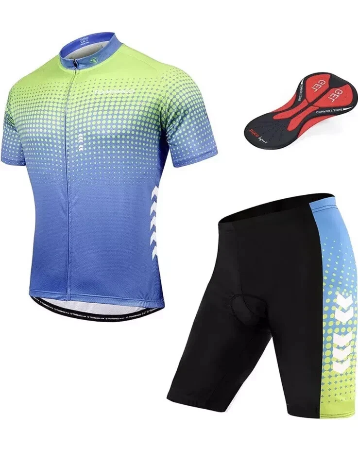 TOMSHOO Herren Fahrradanzug (Top und Shorts) - Größe S