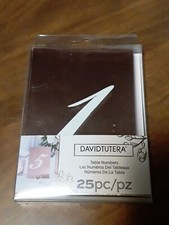 New 25 Pc. Table Numbers by David Tutera Rose Gold  White Wedding Party Decor