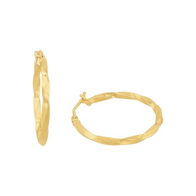 Amor Creolen  Damen Ohrschmuck, 3 cm, Gold, Kommt in Schmuck Geschenk Box,
