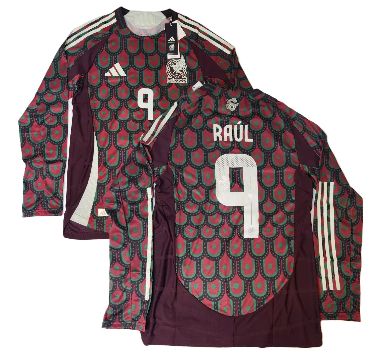 Mexico 2024 Home Auth  Heat.Rdy  Long Sleeve Jersey adidas M-3XL NWT Raul #9
