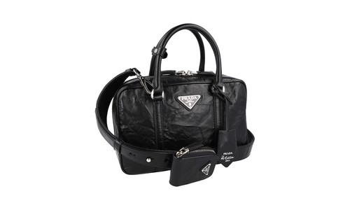 PRADA Leather Re-Edition 2001 Shoulder Bag / Handbag 1BB092 Black NEW