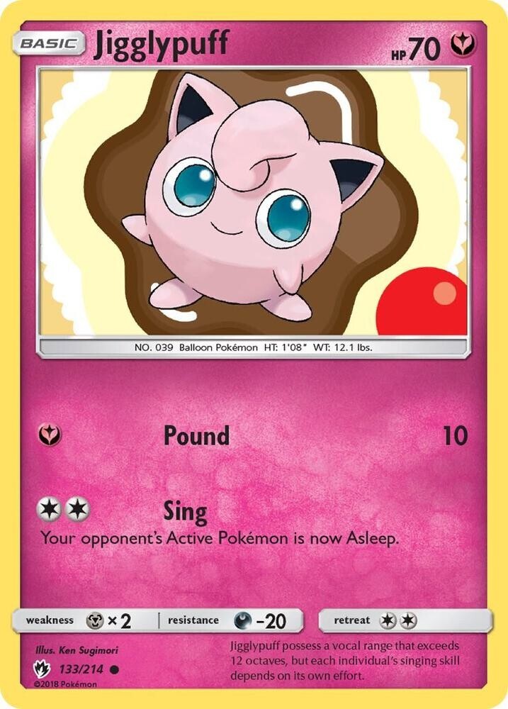 Jigglypuff - 133/204 - Lost Thunder - Pokemon TCG - LP